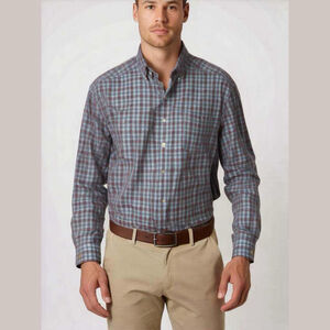 Men's Vineyard Vines Button Down Shirt XL Blue Red Plaid